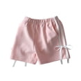 thumbnail image 2 of Jalioing Girls Shorts Summer Plain Bowtie Casual Athletic Shorts Kids Girls Elastic Waist Loose Cotton Shorts with Pocket, 2 of 5
