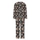 thumbnail image 4 of Puntoco Conjuntos de pijama cómodos para mujer Conjunto de pijama con top y pantalones de manga larga con cuello redondo y estampado informal a la moda para mujer, 4 of 5