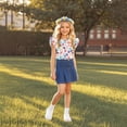 thumbnail image 7 of MKOSPLRT Toddler Girls' Easter Bunny Ruffle Hem Top Flutter Sleeve Crewneck Graphic Tees Soft Cotton Shirt for First Easter 12 Years, 7 of 7