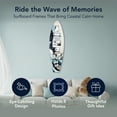 thumbnail image 4 of American Art Decor Surfboard Photo Collage Wall Decor - Coastal Surfboard Picture Frame, Beach Wall Decor for Home & Bathroom, Holds 8 Photos, Great Wave Off Kanagawa Navy/Blue/Off-White 48" × 14", 4 of 5
