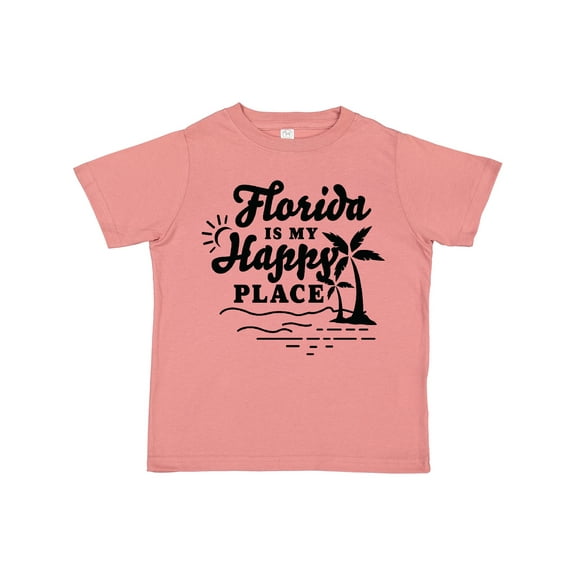 Inktastic Florida is My Happy Place with Palm Trees Boys or Girls Toddler T-Shirt