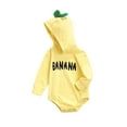 thumbnail image 2 of Okbabeha Babies Casual Romper, Yellow Letters Printing Hooded One-piece, 2 of 7