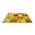 thumbnail image 2 of Ahgly Company Machine Washable Indoor Rectangle Patchwork Yellow Transitional Area Rugs, 2' x 3', 2 of 4