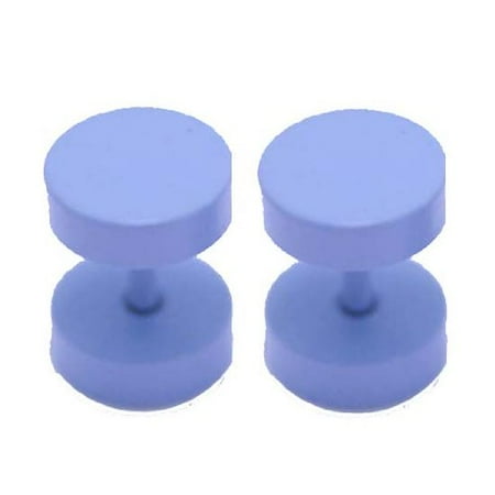 BodyJ4You Fake Plugs Purple Anodized 16G Studs Fake Gauges Cheater Illusion Jewelry