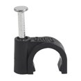 thumbnail image 1 of QualGear 8mm Clips de Câble, Noir, Pack 100, CC8-B-100-P, 1 of 2