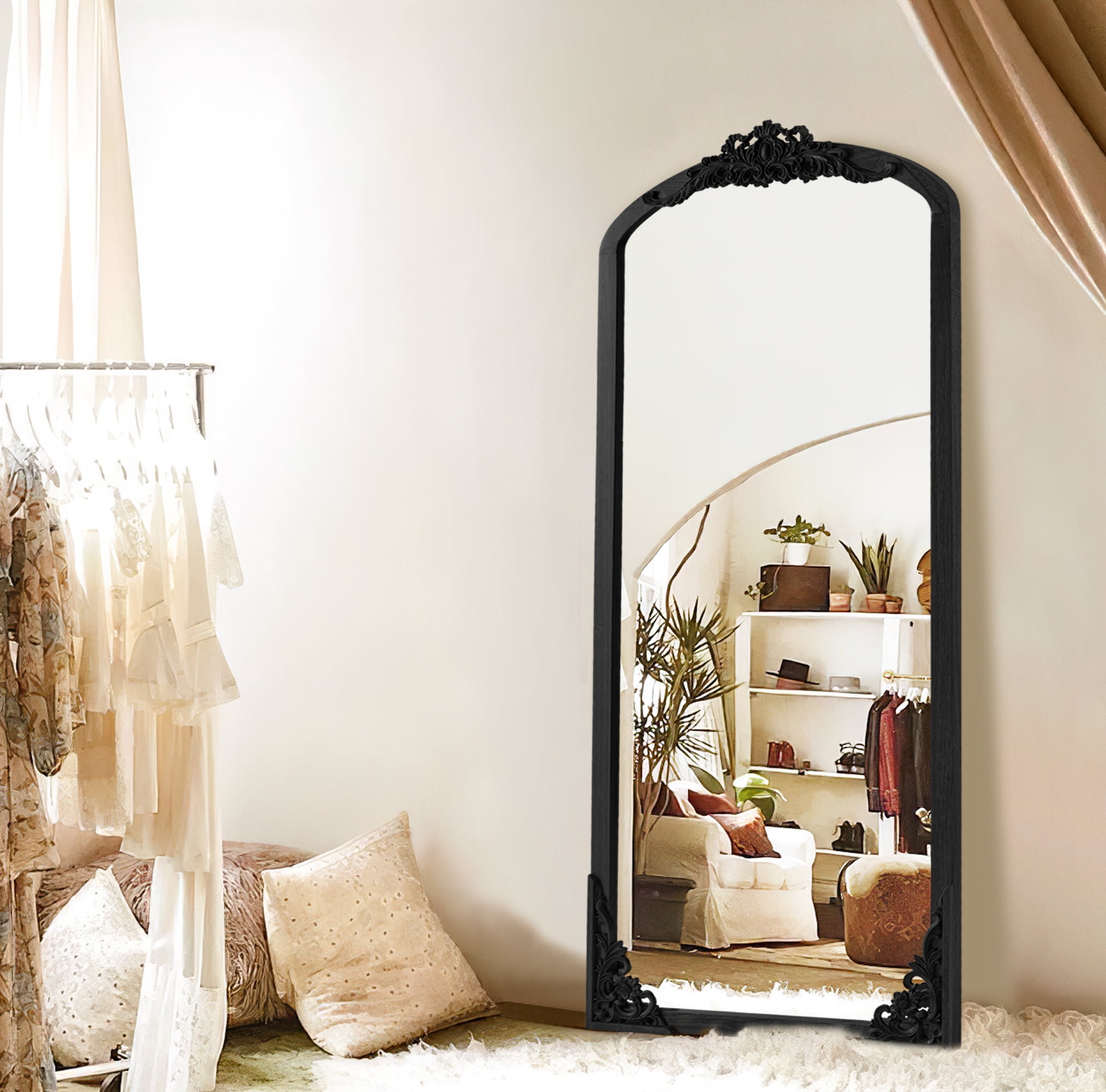 NeuType 71x30 Arch Full-Length Vintage Mirror, Natural - Walmart.com