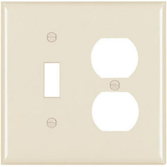 TP18LACC12 1 Toggle Wall Plate, 2 Gang, Light Almond