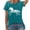 Green, variant on Womens Tops Trendy Fashion Print Crew Neck Solid Color Summer Tops,Dark Blue,L