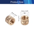 thumbnail image 2 of Wekity M8x8mm Female Thread Knurled Nuts,100PCS Hx10mm OD Brass Threaded Insert Embedment Nuts Hydraulic Welded Joint Injection Molding Assortment Kit for 3D Printing Injection Molding-0621, 2 of 5