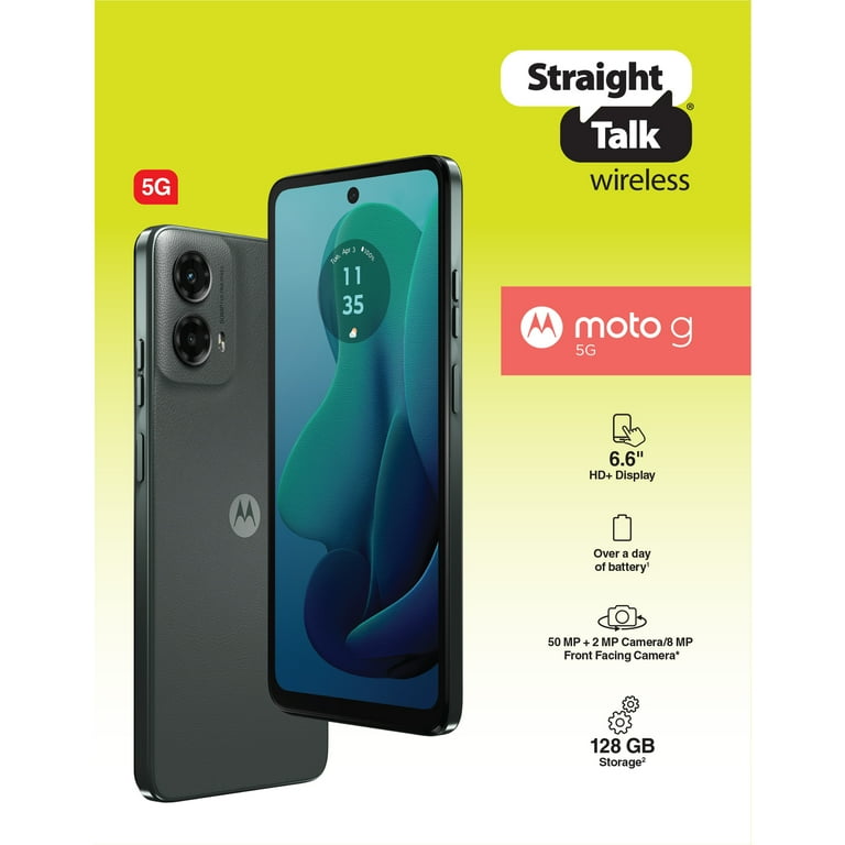 Straight Talk Moto G 5G 2024, 64GB, Gray - Prepaid