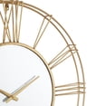 thumbnail image 5 of DecMode 30" Gold Metal Open Frame Wall Clock with Center Mirror, 5 of 8