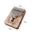 thumbnail image 3 of 17Keys Portable Thumb Piano Beginner Instrument Kalimba Finger Piano Mbira Small Musical Toys, 3 of 8