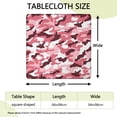thumbnail image 2 of Pink Brown Camo Classic Shapes Pattern Square Fitted Tablecloth with Elastic Edge,Square Table Cover,Washable Elastic Table Cover for Home Kitchen Party Decor 34"x34", 2 of 6