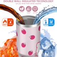 thumbnail image 3 of 30oz Hello Kawaii Cat Cute Stainless Steel Tumbler with Lid and Straw,Spill Proof Travel Cup Double Wall Vacuum Insulated Coffee Mug with Top Handle Pink, 3 of 7