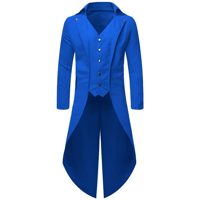 Heliisoer Coupe-Vent pour Hommes et Femmes Rétro Unisexe Gothique Smoking Littéraire Manteau de Pirate Rétro