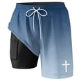 thumbnail image 4 of IWRICH Men's Swim Trunks with Compression Liner Bathing Suits 2 in 1 Stretch Shorts with Pockets Navy XXXL, 4 of 4