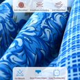 thumbnail image 6 of Lux Decor Collection Duvet Cover, 3 Pc King Duvet Cover Set with Zipper, Microfiber Comforter Cover with Matching Pillow Shams (King/California King, Medallions Blue), 6 of 7