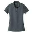 thumbnail image 2 of Womens Dry Zone UV Polyester Micro-Mesh Polo Graphite Large, 2 of 6