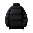 thumbnail image 5 of Men's Winter Trend Wear Loose Thick Down Cotton Clip Multi-pocket Solid Color Casual Hooded Vest Coat-Lightweight for Cold Weather Outdoor Sports,Daily Layering,and Christmas,Dark Blue,XL, 5 of 5