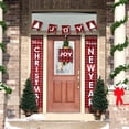 thumbnail image 5 of DEELLEEO 3Pcs Christmas Decorations for Home - Modern Farmhouse Decor - MERRY CHRISTMAS HAPPY NEW YEAR Red Buffalo Check Plaid Porch Signs - Xmas Banners for Outdoor Front Door Living Room Kitchen, 5 of 7