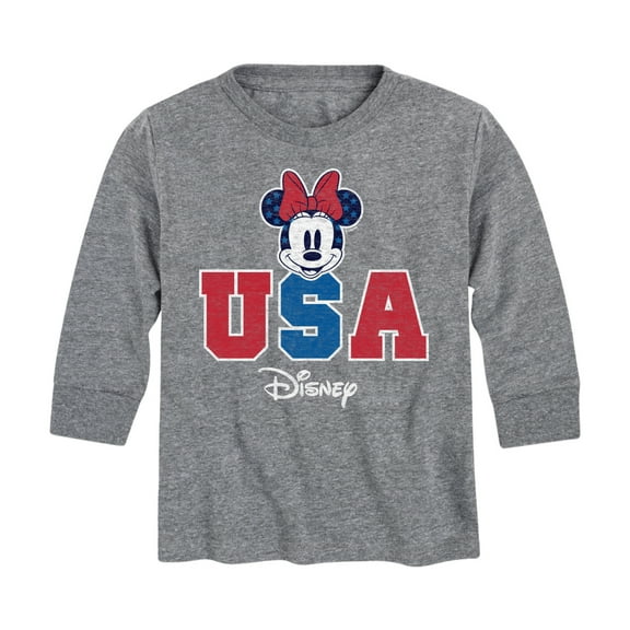 Disney - Americana - Minnie USA - Toddler And Youth Long Sleeve Graphic T-Shirt