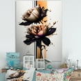 thumbnail image 2 of Designart Orange Dahlia Flower On Abstract Fusion I Canvas Wall Art, 2 of 5