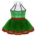 thumbnail image 4 of Alvivi Kids Girls Shiny Sequins Halter Neck Ballet Dance Tutu Dress 4-14, 4 of 5