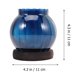 thumbnail image 2 of FELTECHELECTR Portavelas De Vidrio Azul Con Base De Madera Para Ambiente, 2 of 6