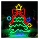 thumbnail image 1 of Letrero De Neón Con Forma De Árbol, Lazo Y Estrella, Luz LED Regulable, Alimentación USB, Para Decoración De Dormitorio Infantil, Sala De Estar 40cmx32cm, 1 of 5