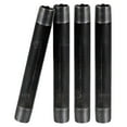 thumbnail image 3 of 1/2 x 9 Inch Black Steel Pipe (4-Pack), Heavy Duty Industrial Malleable Iron Pipes, Pre Cut Threaded Nipple Great For All DIY Furniture And Black Pipe Shelving, 3 of 8