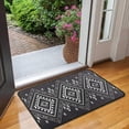 thumbnail image 2 of Black and White Geometric Boho Pattern Door Rugs,Washable Non Slip Door Mats Indoor,Decorative Door Mats,Entry Mat Indoor for Entrance,Bedroom,Kitchen,Bathroom,30"x17", 2 of 6