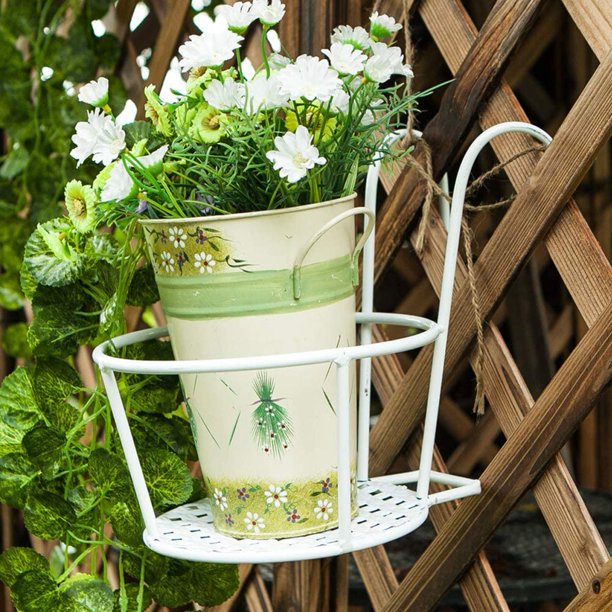 Hanging Railing Planter Baskets Flower Pot Holder Hanger Iron Potted