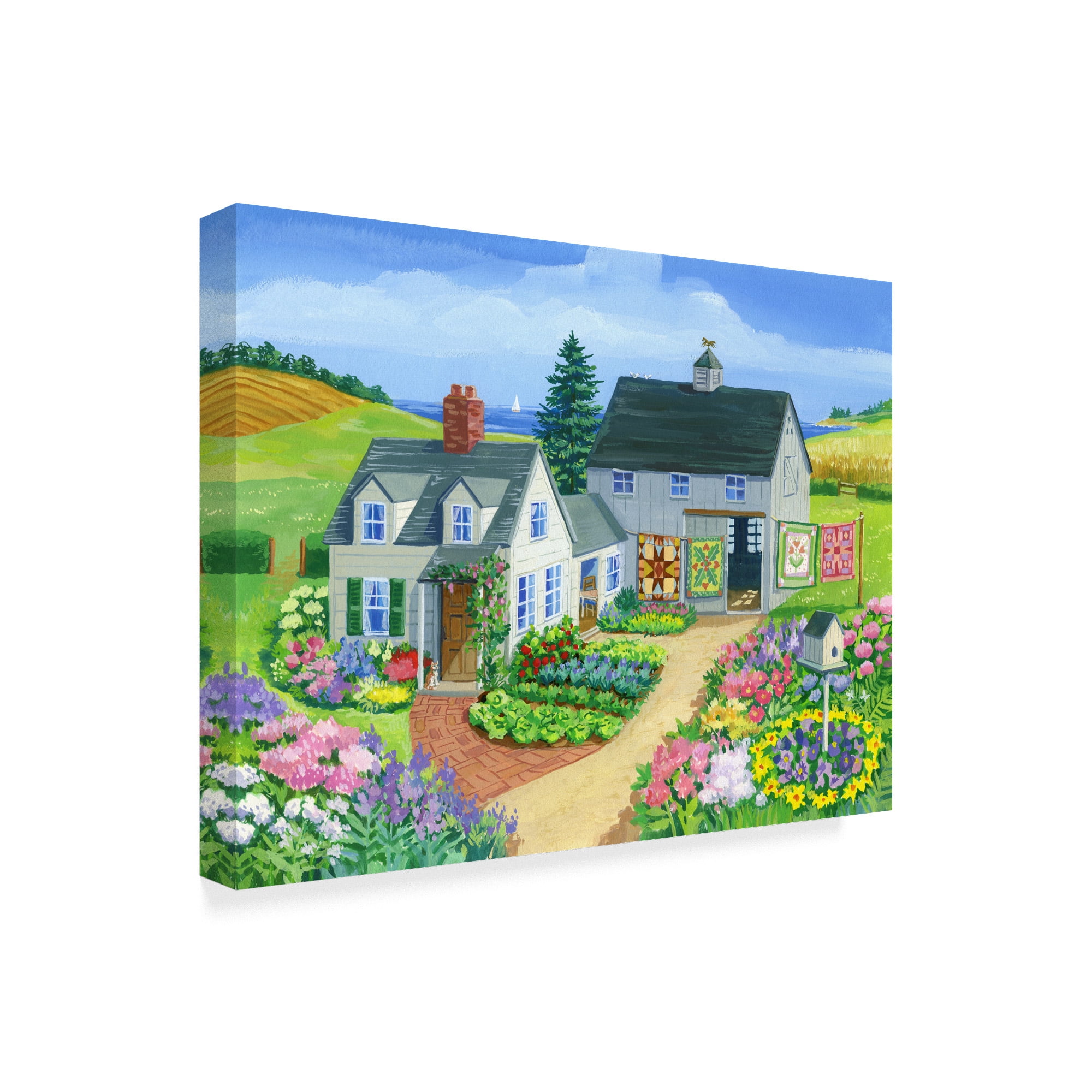 Trademark Fine Art 'Quilt Barn' Canvas Art by Geraldine Aikman