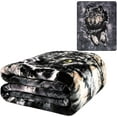 thumbnail image 2 of Penfound Wolf Signature Collection Queen Size Reversible Plush Blanket 79" x 95", 2 of 2