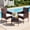Brown, variant on CONCETTA 3-Piece Patio Furniture Set, Wicker Outdoor PE Rattan Furniture with Coffee Table & Washable Cushion, Compact Bistro Conversation Seating for Balcony, Garden, Poolside, Porch - Brown