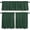 Dark Green, variant on Turmeric Yellow Kitchen Curtains Set, Tier Curtain 24 Inches Length, Retro Fall Rustic Simple Solid Color Window Treatment Valance and Tiers Set Decor for Living Room/Bedroom