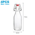 thumbnail image 2 of Botellas con tapa giratoria JOBVERT, 250 ml, paquete de 4, vidrio hermético, 2 of 7