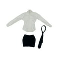 thumbnail image 3 of Camisa de moda 1/6 de 3 piezas con y falda corta, disfraz de ropa en miniatura para figuras de acción femeninas de 12 pulgadas, accesorios de, 3 of 9