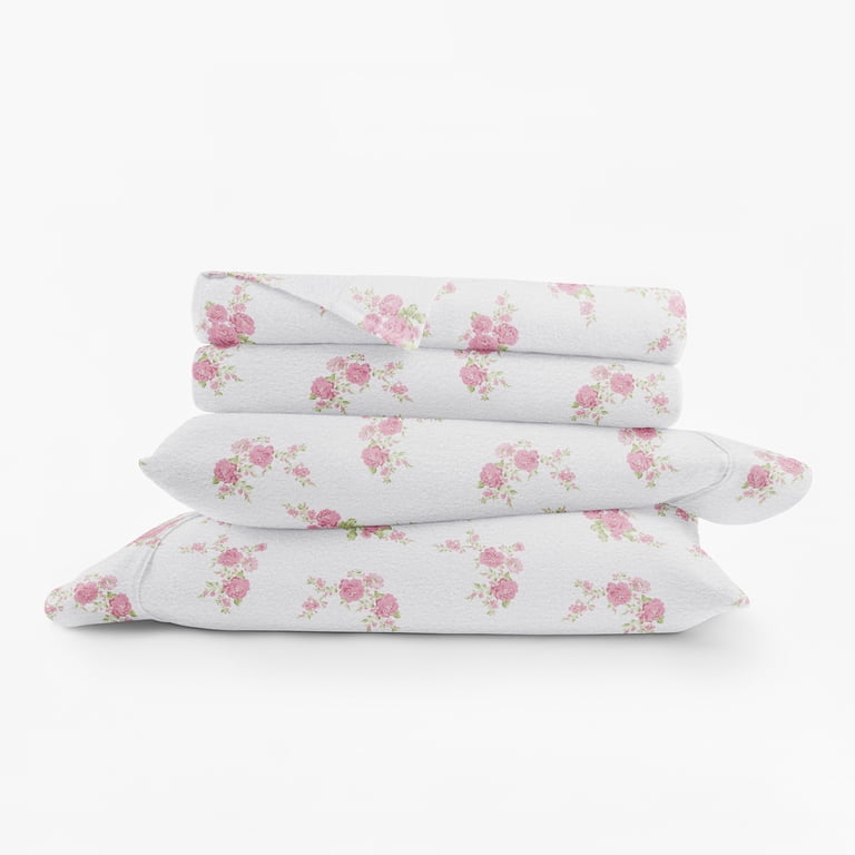 Comfort Canopy 4-Piece Queen Flannel Sheet Set, Rose Bunch photo 8