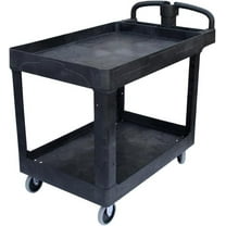 Heavy Duty 550 lbs Capacity Service Utility Cart 43.3'' x 24'' with Lipped Shelf