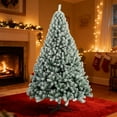 thumbnail image 6 of YOHAVEN 4FT Flocked Snow-Covered Artificial Christmas Tree Full Branches with Metal Hinges Holiday Home Office Seasonal Decor Xmas Tree Party Centerpiece Winter Wonderland Decor, 6 of 7