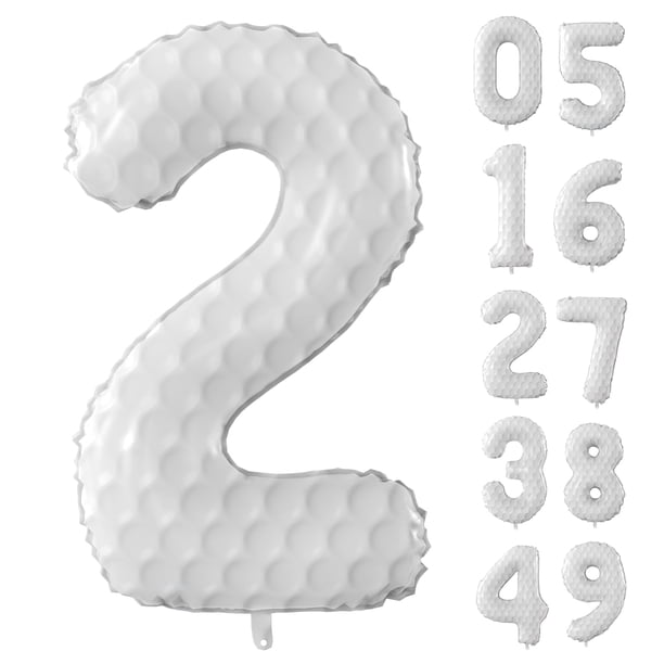 Globos con números de golf JUANBUDONG de 40 cm para fiesta de cumpleaños infantil