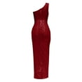 thumbnail image 6 of XIYON Dresses For Women Off Shoulder Sequin Dress Sleeveless Slit Backless Dress Vacation, 6 of 6