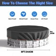 thumbnail image 4 of SHELTUSE 8 FT Round Pool Cover, Solar Pool Covers for Above Ground Pools, Winter Pool Cover Protector with Steel Rope, PVC Tarp Ideal for Waterproof and Dustproof, Black, 4 of 8
