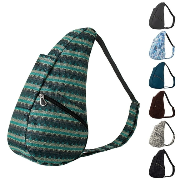 AmeriBag 17" Print Crossbody Sling Healthy Back Bag (Ric Rac)