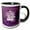 Black/White, variant on 3drose, Maid of Honor, Plum Pink Rose Frame with Bow, 11oz Two-tone Yellow Mug