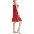 thumbnail image 4 of iHPH7 Nightgowns for Women Satin Nightgowns for Women Spaghetti Strap Nightgowns for Women Summer Nightgowns for Women Gowns for Women Sleepwear, Red 4XL, 4 of 5