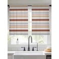 thumbnail image 2 of Beige Khaki Striped Sheer Curtains 54 Inch Length 2 Panels Set Window Treatments, Farmhouse Stripes Modern Abstract Art Rod Pocket Semi Curtains for Living Room/Bedroom/Kitchen Décor, 104"W x 54"L, 2 of 7