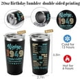 thumbnail image 2 of 75th Birthday Gifts for Men women, 75 Years Old Gifts Idea for Him Her, Seventy-five Birthday Present, Happy 75th Birthday Tumbler Gifts Back in 1949 Tumbler Cup, 2 of 6