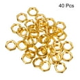 thumbnail image 3 of Uxcell 0.12'' Tall Hexagon Jam Nut Lock Fasteners for Threaded Lamp Pipe Rod M10 Hex Nuts Gold 40 Pack, 3 of 5